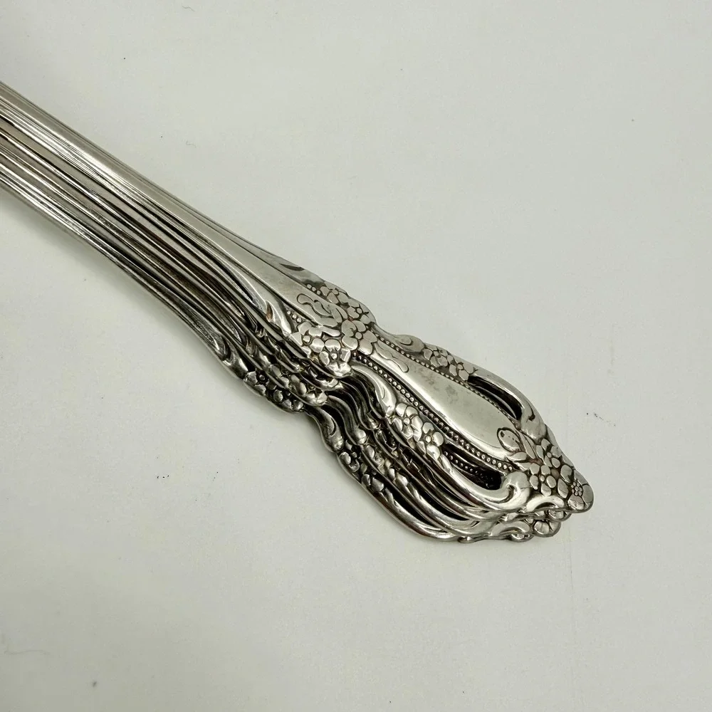 Oneida Distinction Deluxe Raphael Stainless Steel Set 4 Ice Tea Spoons 7.5